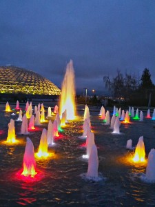 More lights & fountains
