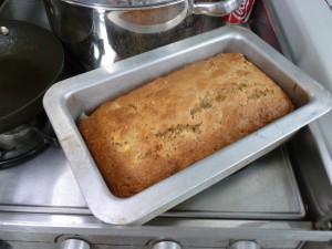 Canned veggies in homemade bread