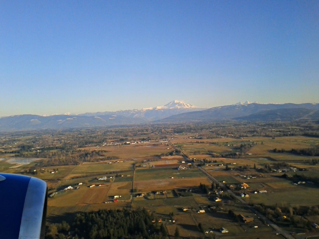 Arriving home (well Bellingham, Washington) to amazing view of Mt Baker