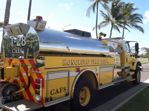 Yellow fire engine!