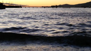 Looking out to sea from Kits Beach, Vancouver