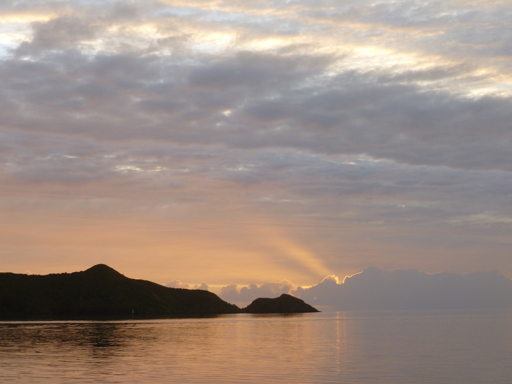 A brief moment of calm seas, at anchor in Rapa Iti (Austral Islands)